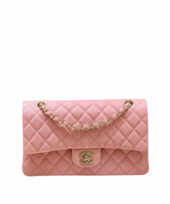 Classic Genarbtes Leder Rosa/Gold 25.5 cm