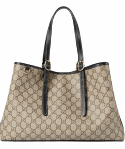 GG Mitelgroßer Shopper Beige/Braun 38 cm
