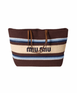 Raffia Tote Kakaobraun 34cm