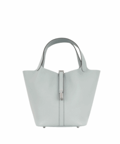 Picotin Lock Togo Gris Pantin 22cm